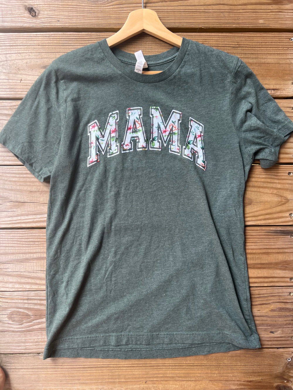 Bella + Canvas Mama Graphic Tee - Olive Green Medium